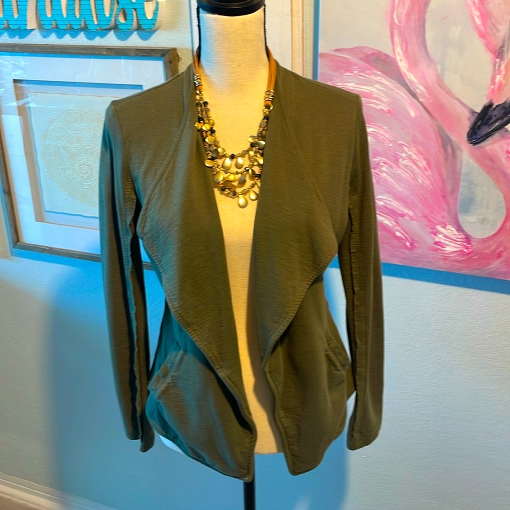 Green Drape Front Jacket XS